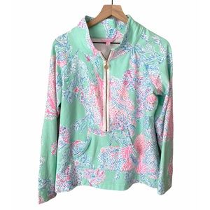 Lilly Pulitzer skippy popover minty fansea Corals